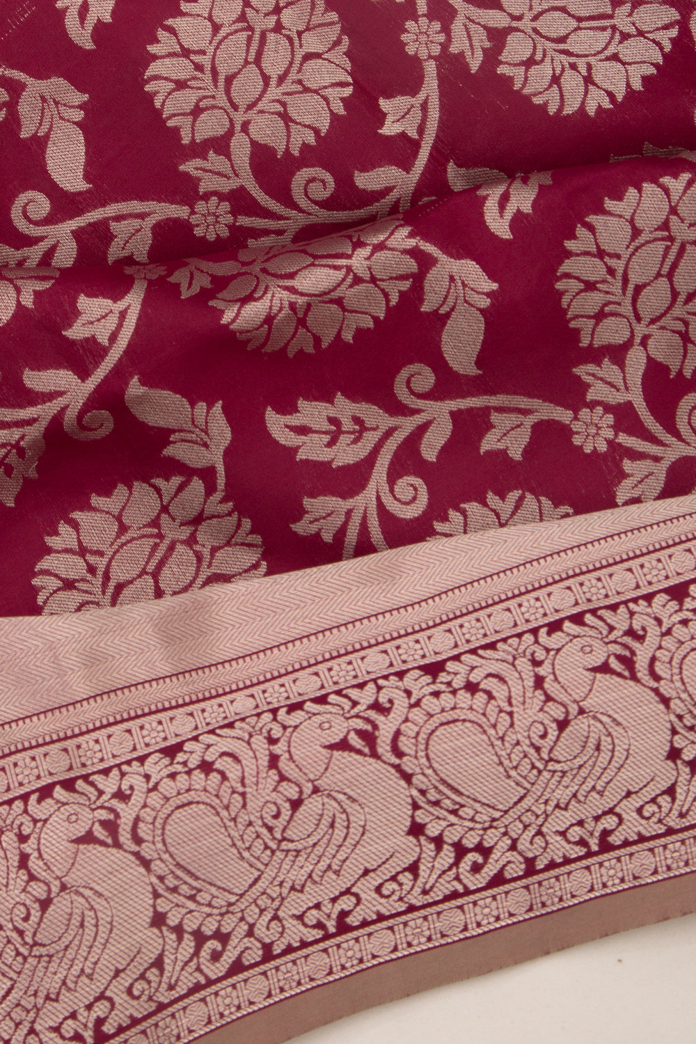 Coimbatore Silk Jaal Maroon Saree