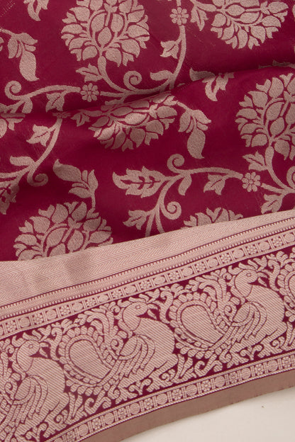 Coimbatore Silk Jaal Maroon Saree