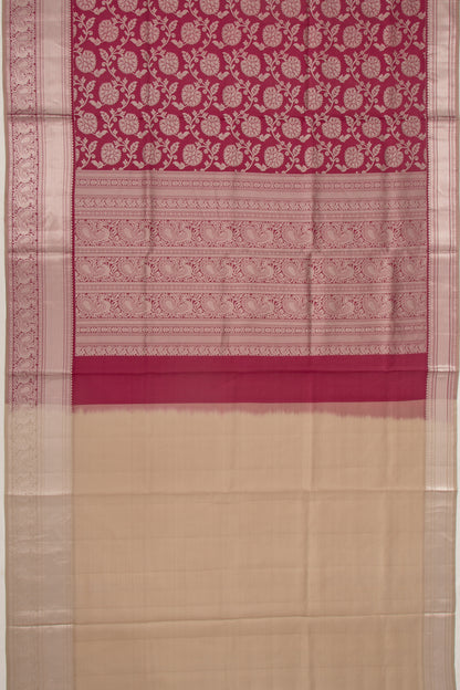 Coimbatore Silk Jaal Maroon Saree