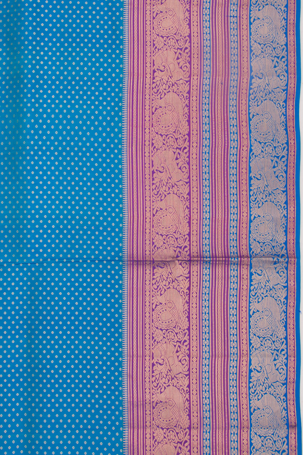 Taranga Kanchi Silk Butta Blue Saree