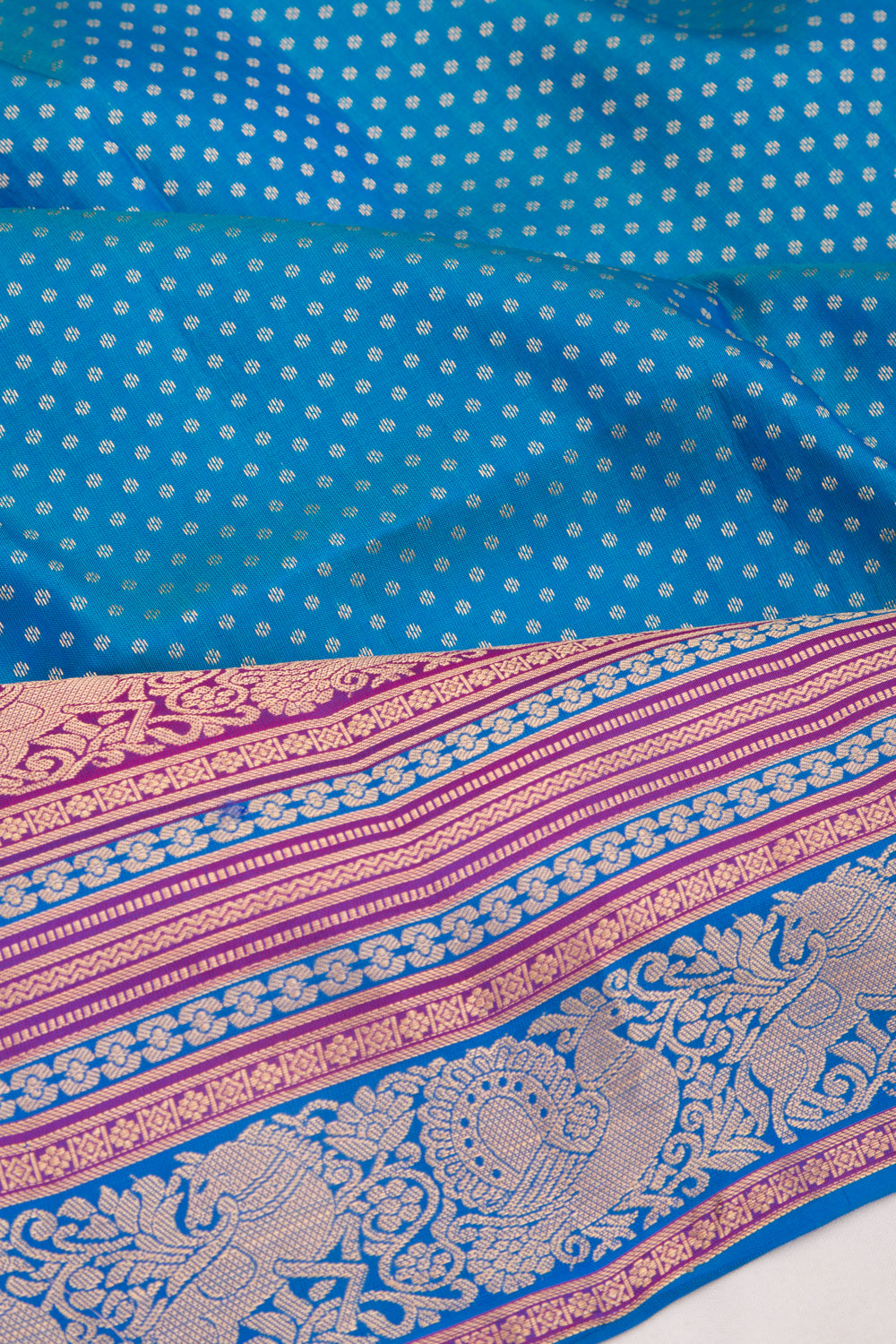 Taranga Kanchi Silk Butta Blue Saree