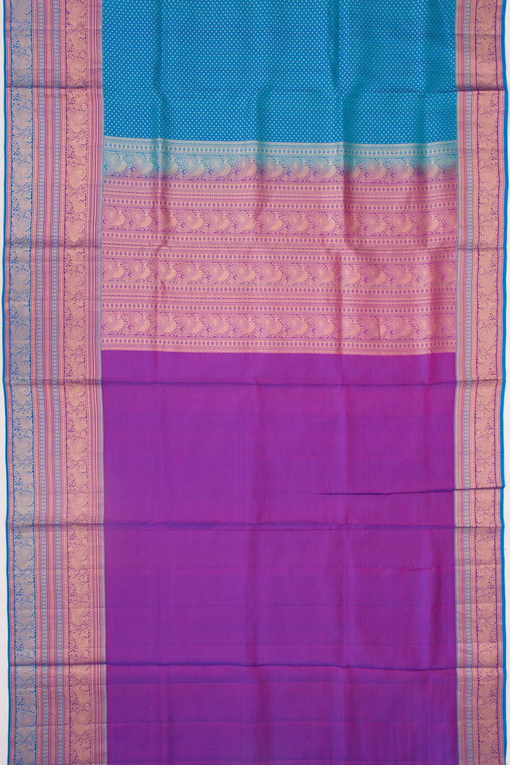 Taranga Kanchi Silk Butta Blue Saree