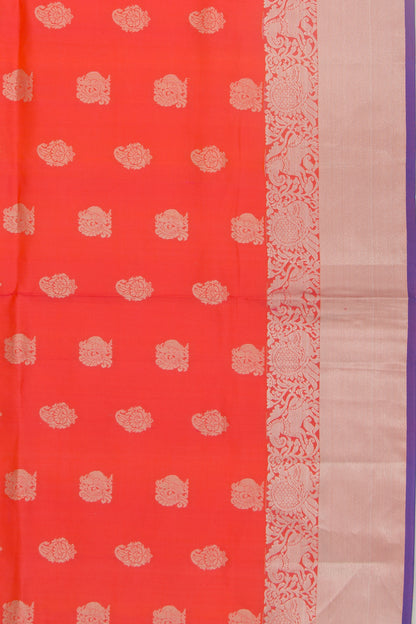 Coimbatore Silk Butta Orange Saree