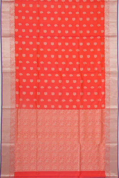 Coimbatore Silk Butta Orange Saree