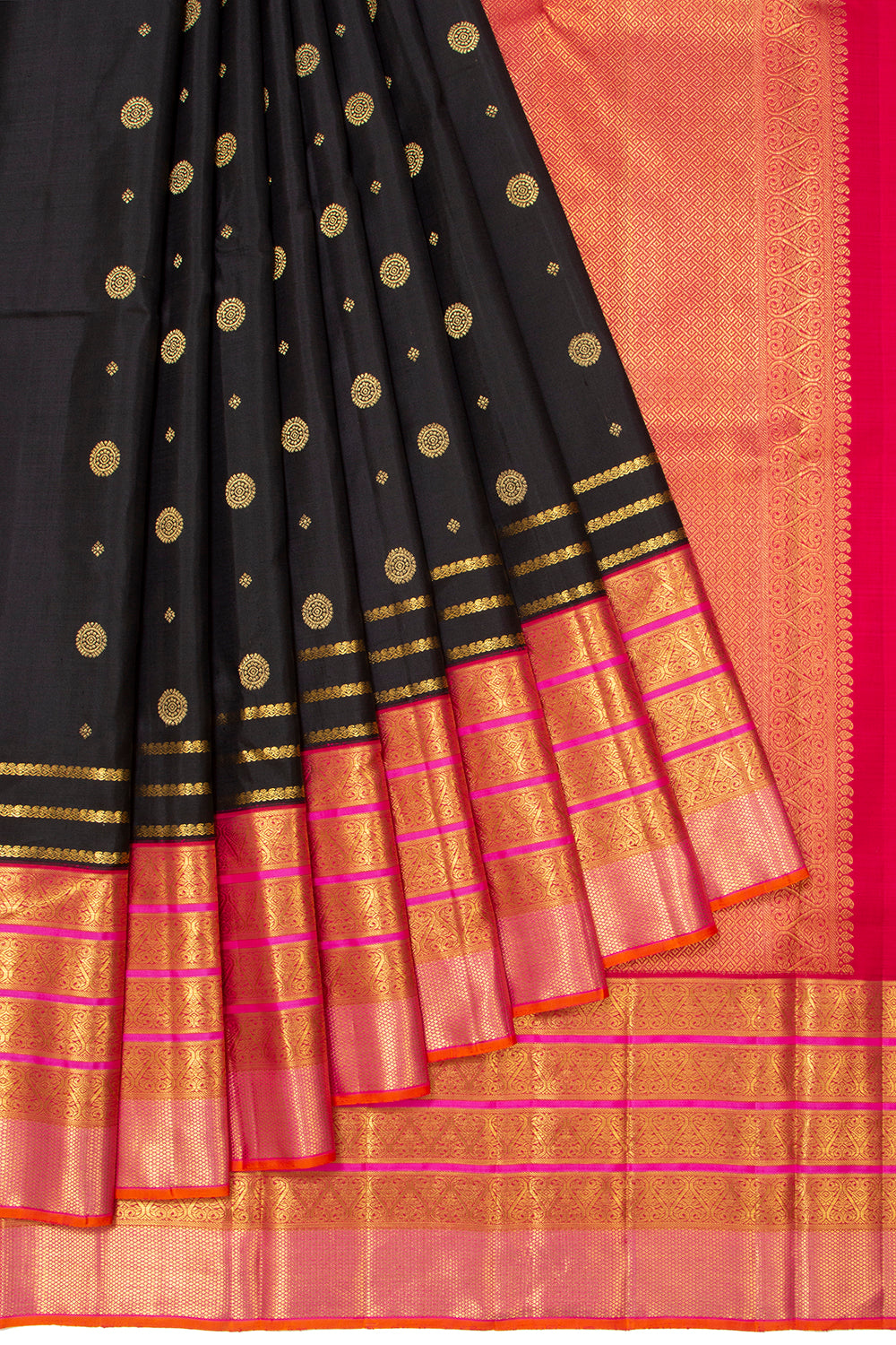 Kanchipuram Silk Butta Black Saree