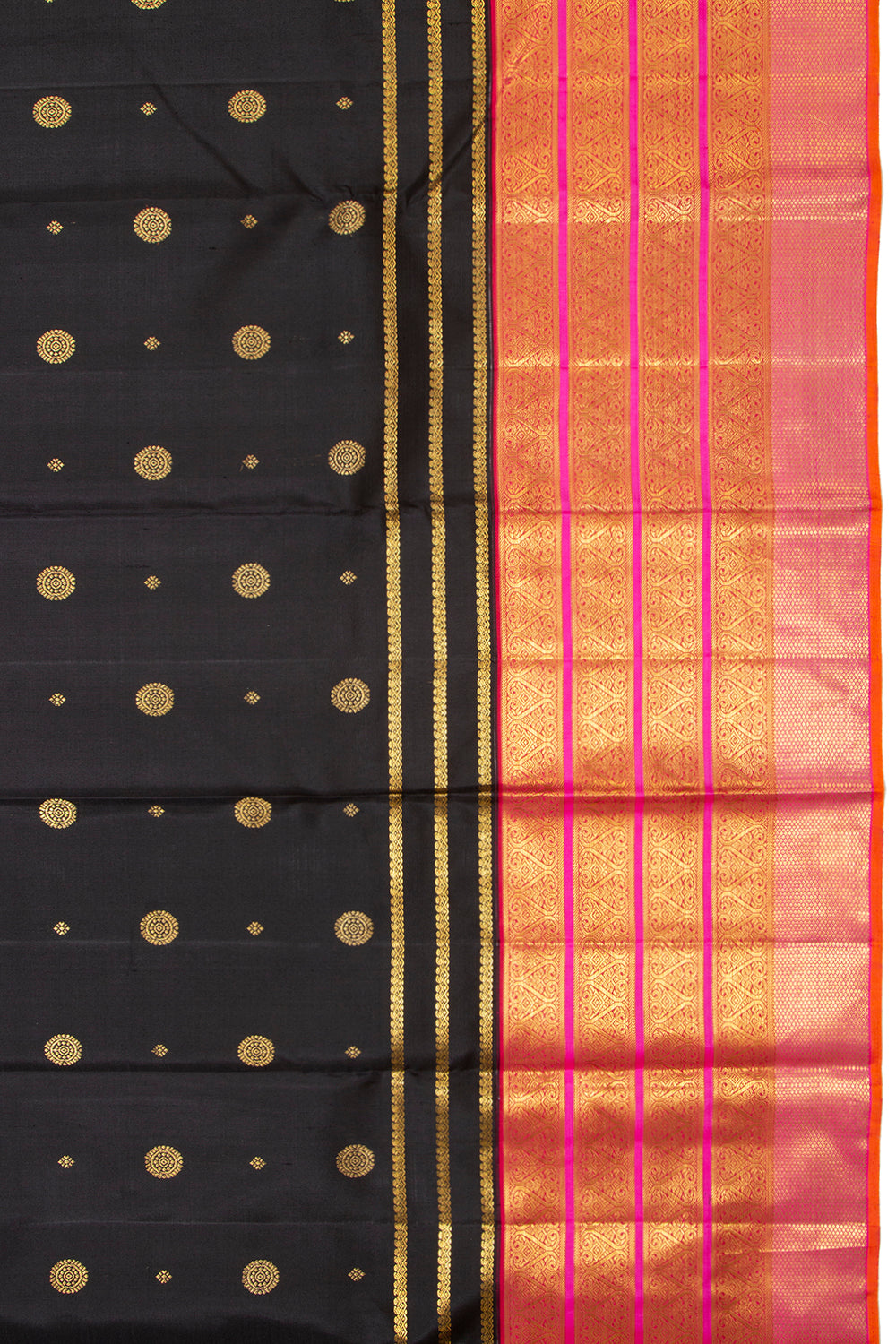 Kanchipuram Silk Butta Black Saree