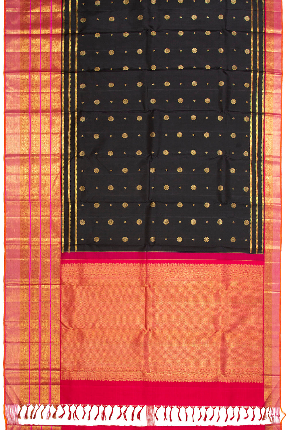 Kanchipuram Silk Butta Black Saree