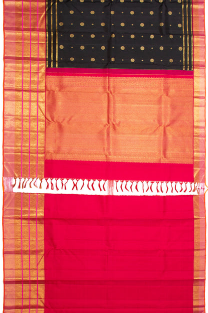 Kanchipuram Silk Butta Black Saree