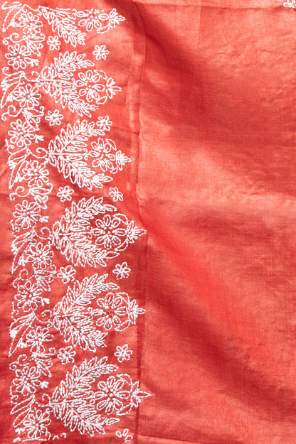 Tussar Batik Printed Pink Saree