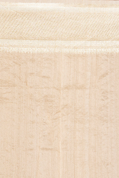 Tussar Kantha Work Beige Saree