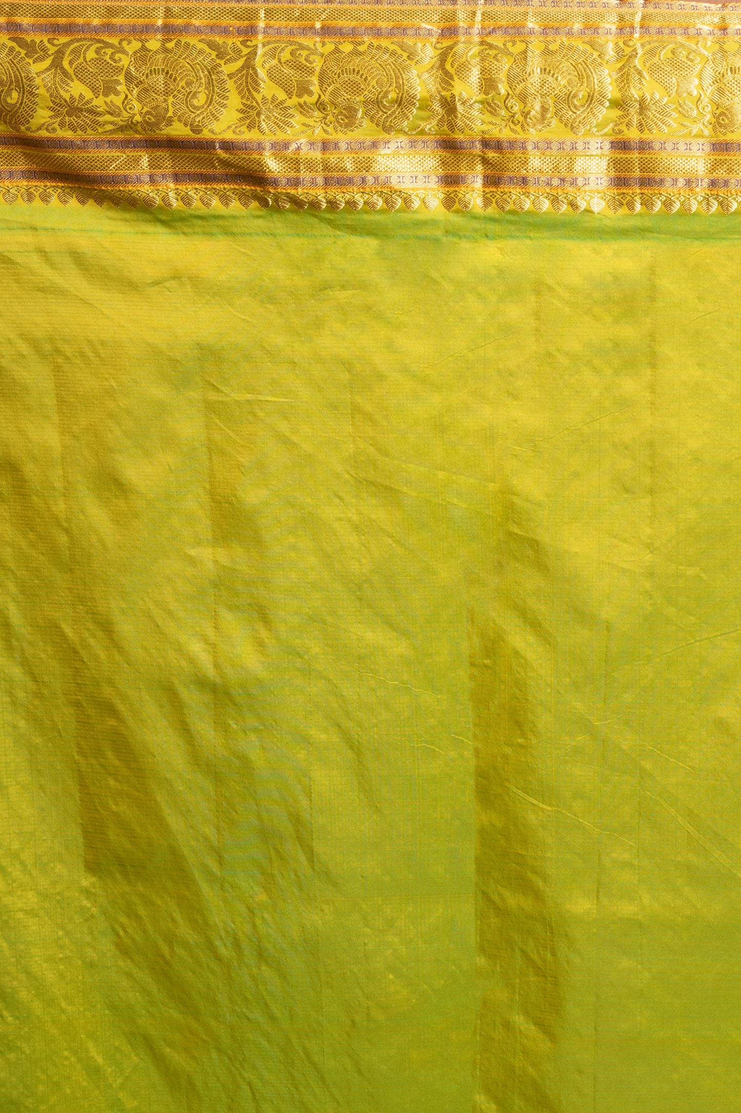 Kota Silk Embroidery Gara White Saree With Gadwal Border