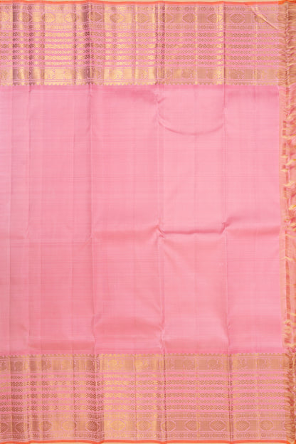 Kanchipuram Silk Checks And Butta Yellow Saree