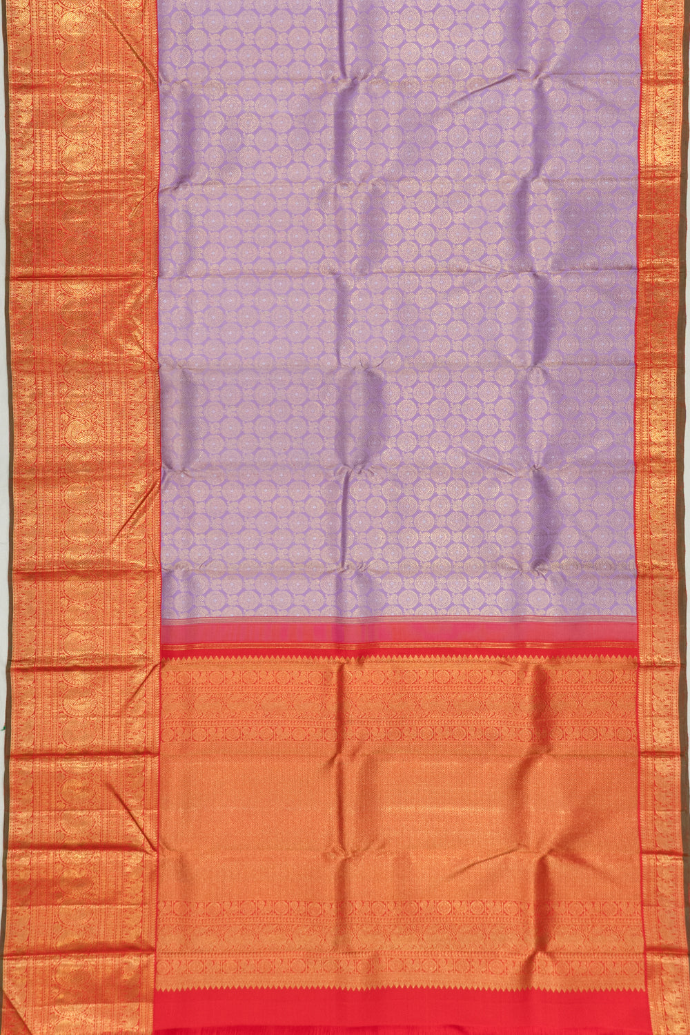 Kanchipuram Silk Brocade Lavender Saree