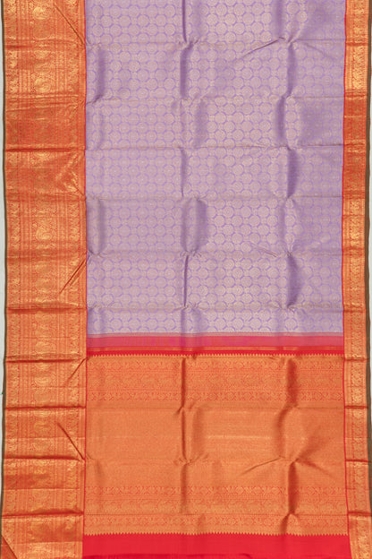 Kanchipuram Silk Brocade Lavender Saree
