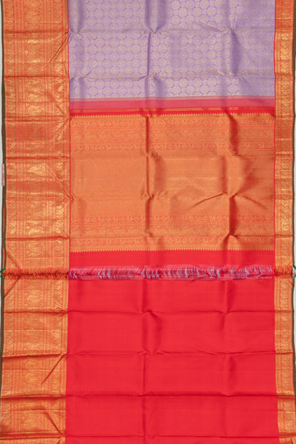 Kanchipuram Silk Brocade Lavender Saree