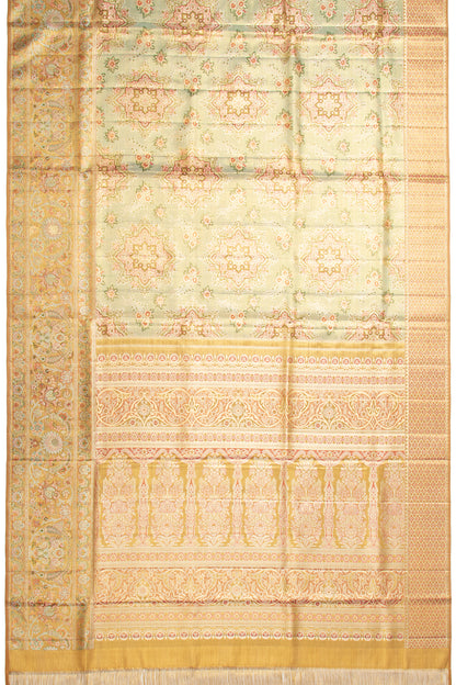 Kanchipuram Silk Tissue Brocade Green Saree
