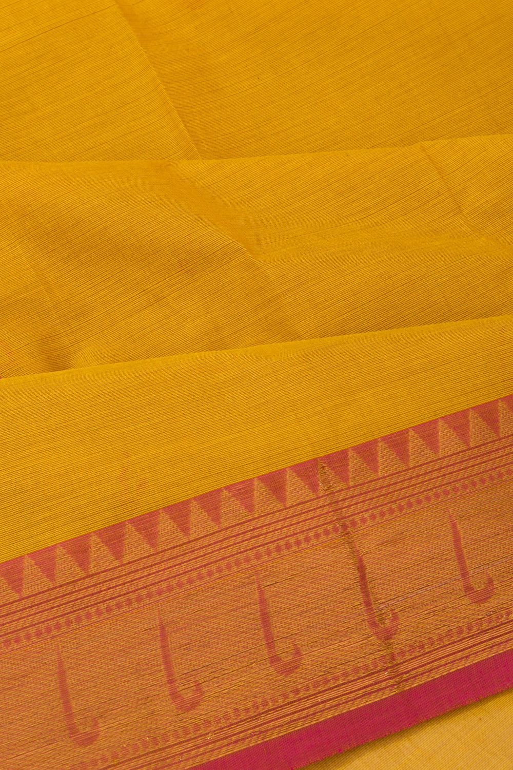 Chettinad Cotton Butta Yellow Saree