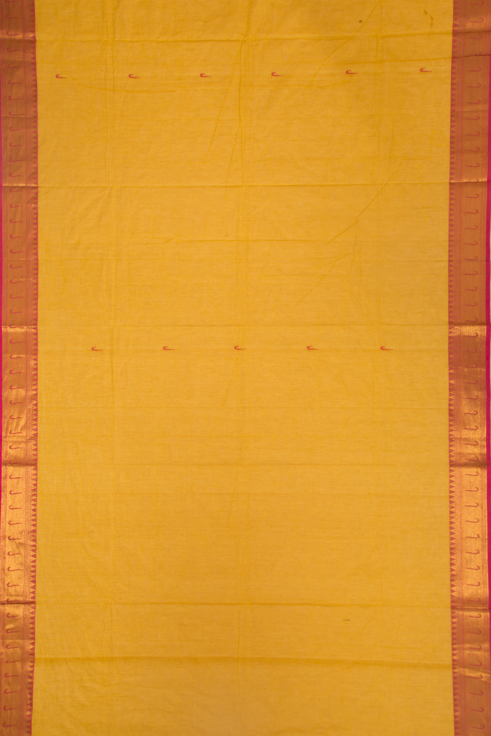Chettinad Cotton Butta Yellow Saree