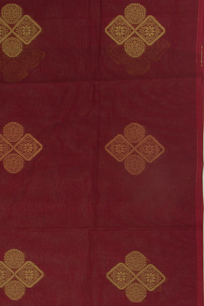 Chettinad Cotton Butta Maroon Saree