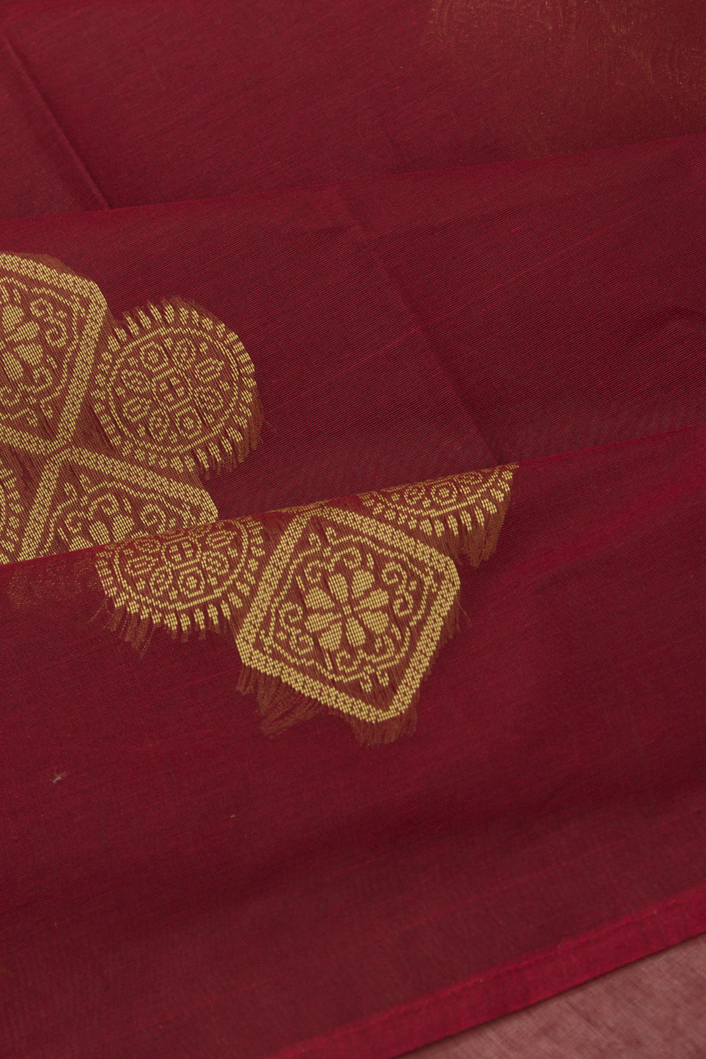 Chettinad Cotton Butta Maroon Saree