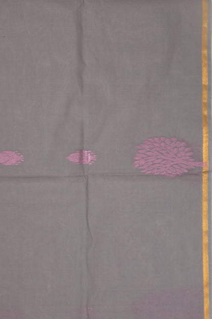 Chettinad Cotton Butta Grey Saree