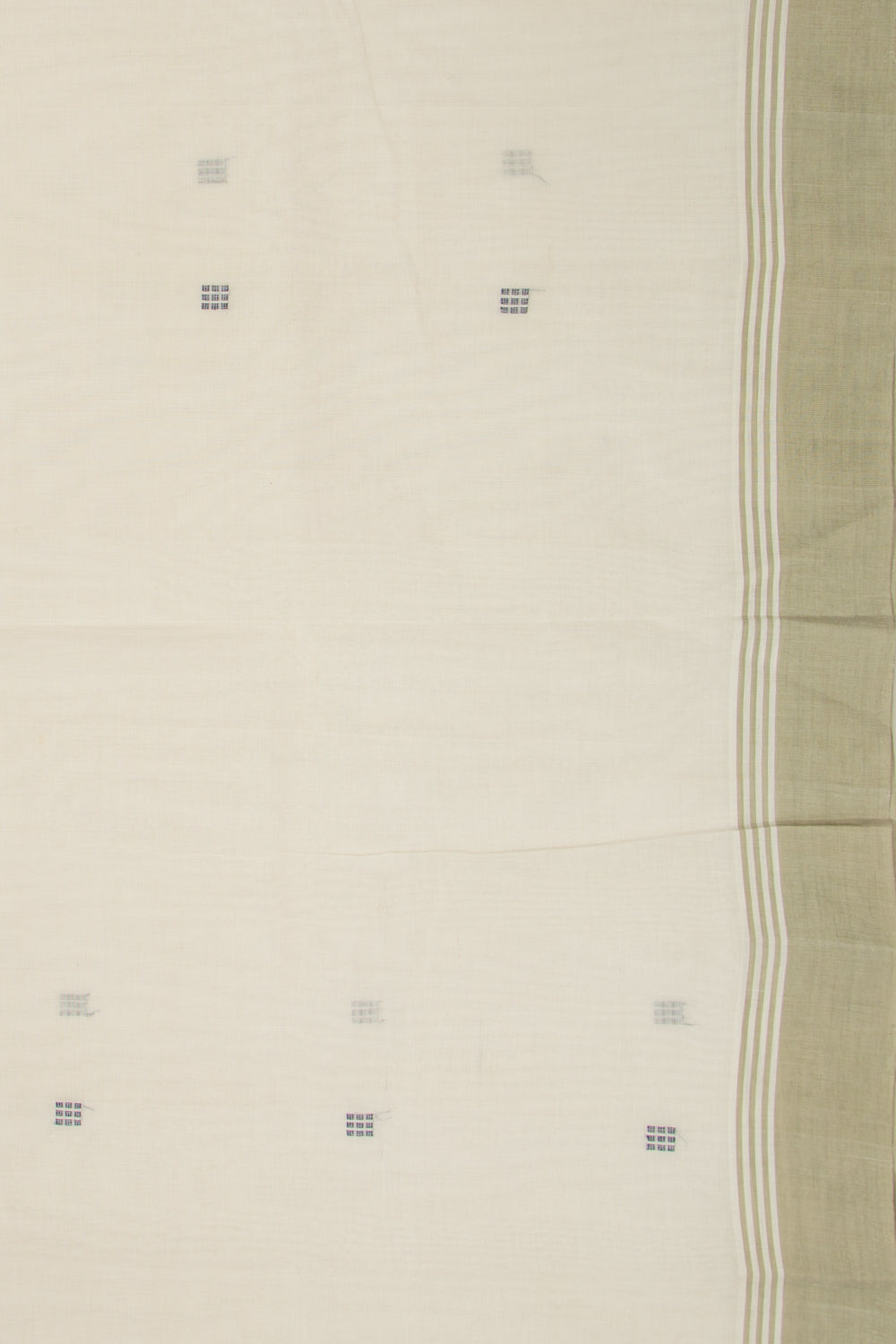 Chettinad Cotton Butta White Saree