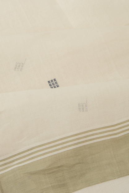 Chettinad Cotton Butta White Saree