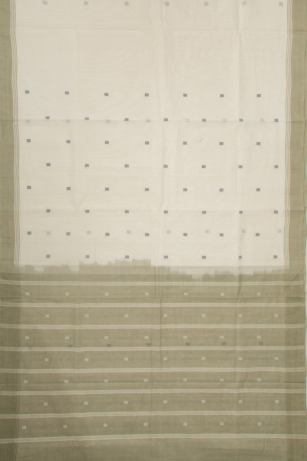 Chettinad Cotton Butta White Saree