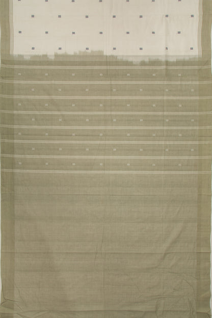 Chettinad Cotton Butta White Saree