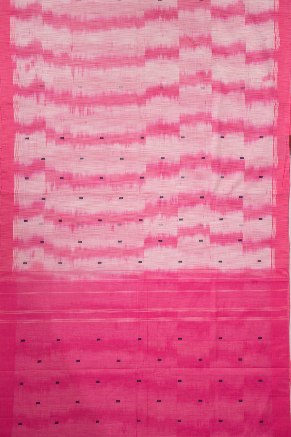 Handspun Cotton Brocade White Saree