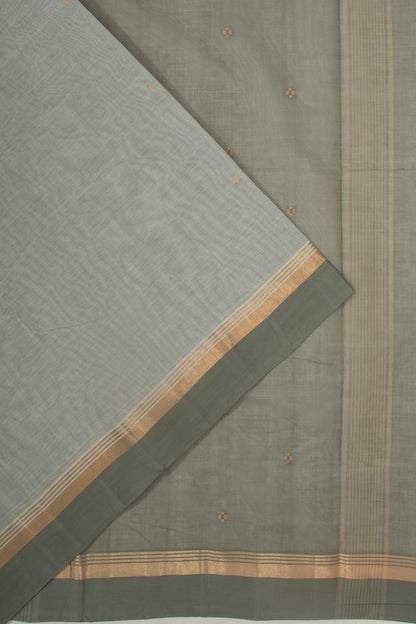 Chettinad Cotton Butta Pastel Grey Saree
