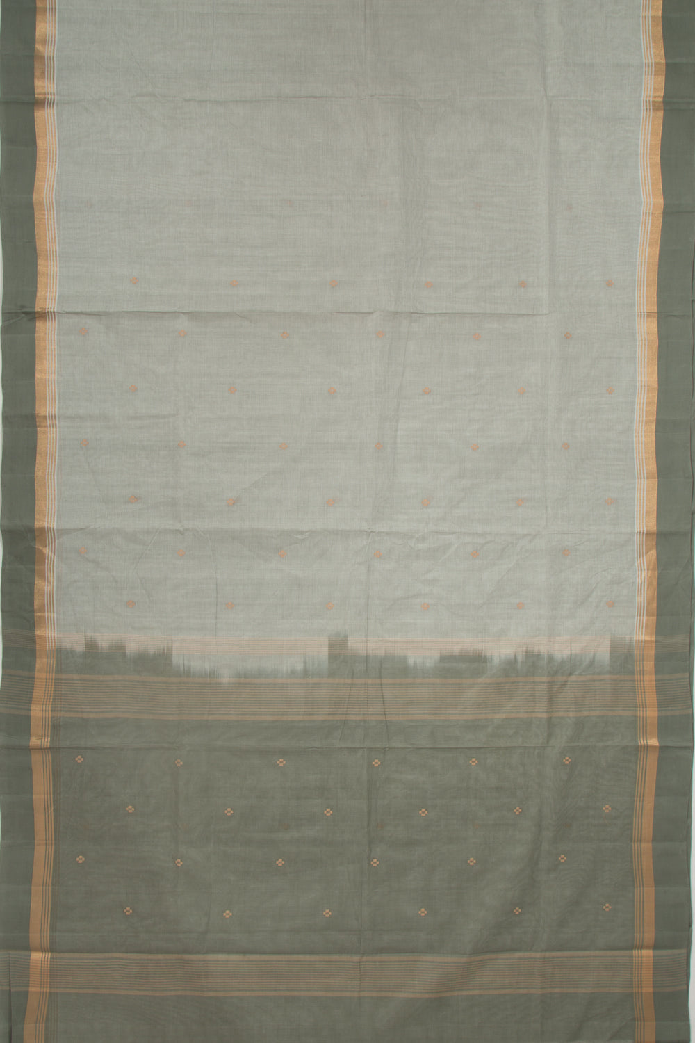 Chettinad Cotton Butta Pastel Grey Saree