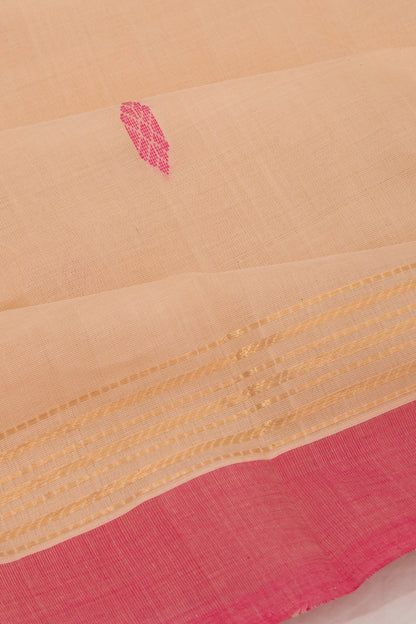 Chettinad Cotton Plain Cream Saree