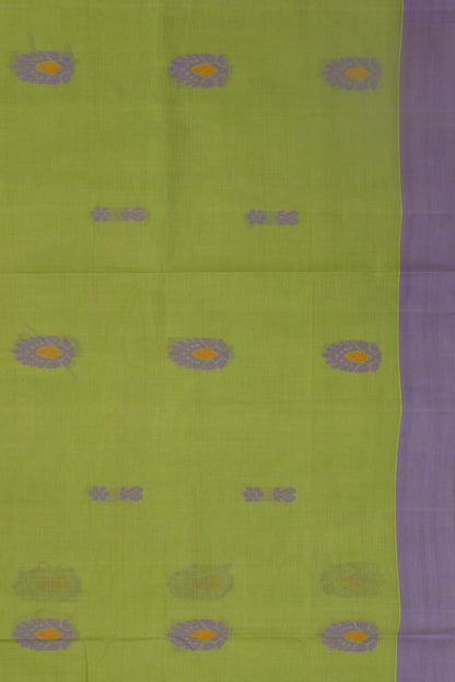 Chettinad Cotton Plain Green Saree