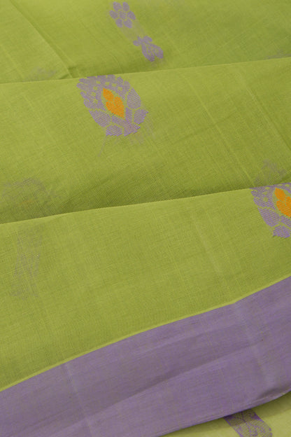 Chettinad Cotton Plain Green Saree
