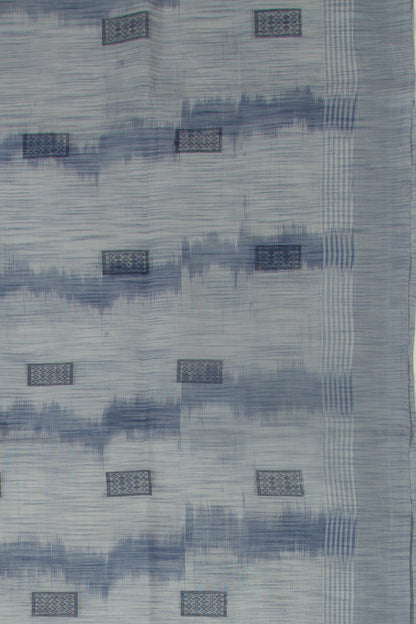 Handspun Cotton Brocade White Saree