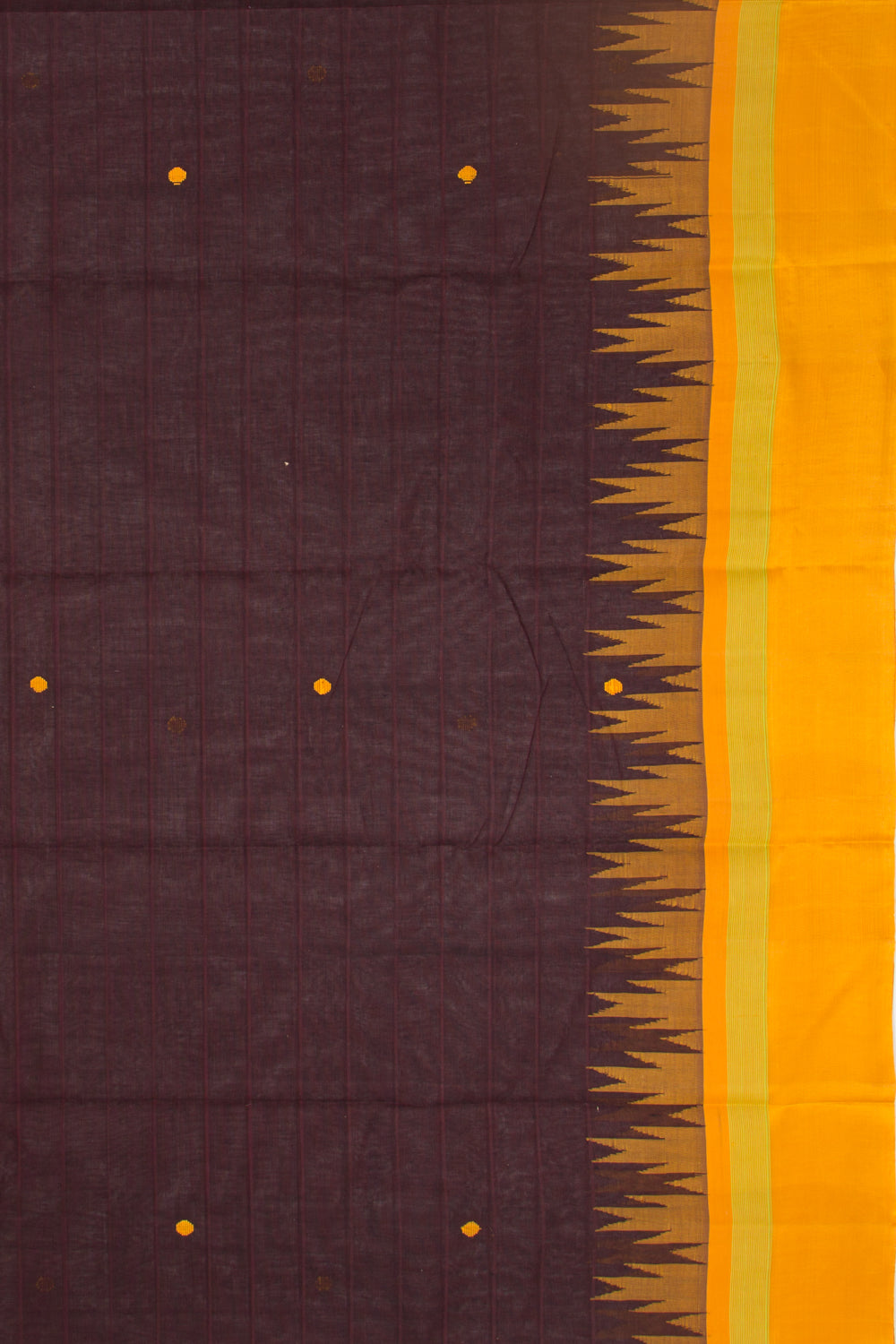 Chettinad Cotton Butta Yellow Saree