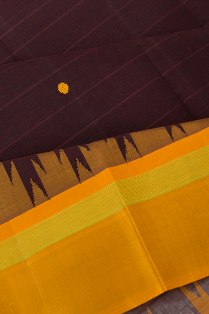 Chettinad Cotton Butta Yellow Saree