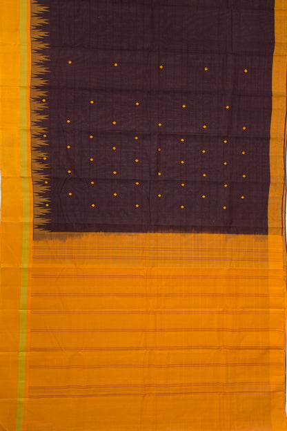 Chettinad Cotton Butta Yellow Saree