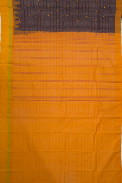 Chettinad Cotton Butta Yellow Saree
