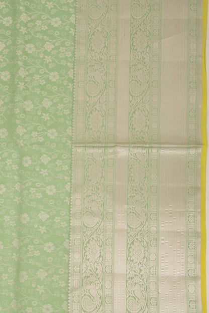 Taranga Kanchi Silk Jaal Pastel Green Saree