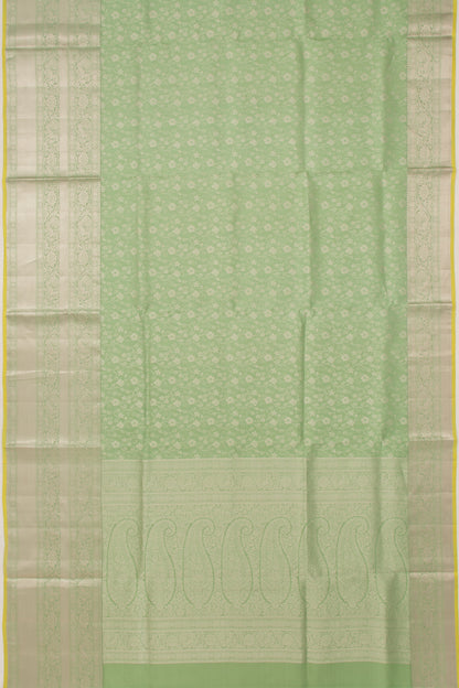 Taranga Kanchi Silk Jaal Pastel Green Saree