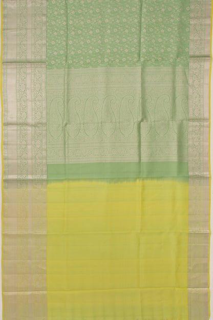 Taranga Kanchi Silk Jaal Pastel Green Saree