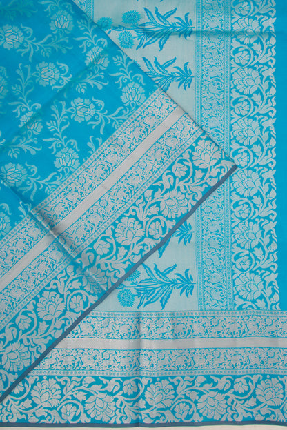 Taranga Kanchi Silk Jaal Sky Blue Saree