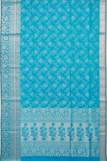 Taranga Kanchi Silk Jaal Sky Blue Saree