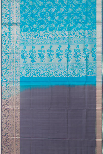 Taranga Kanchi Silk Jaal Sky Blue Saree