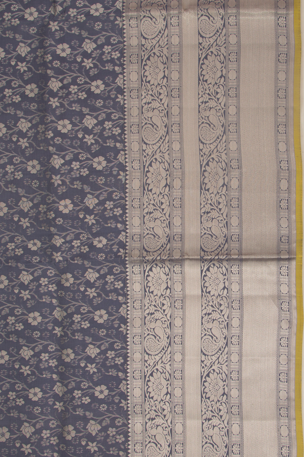 Taranga Kanchi Silk Brocade Grey Saree