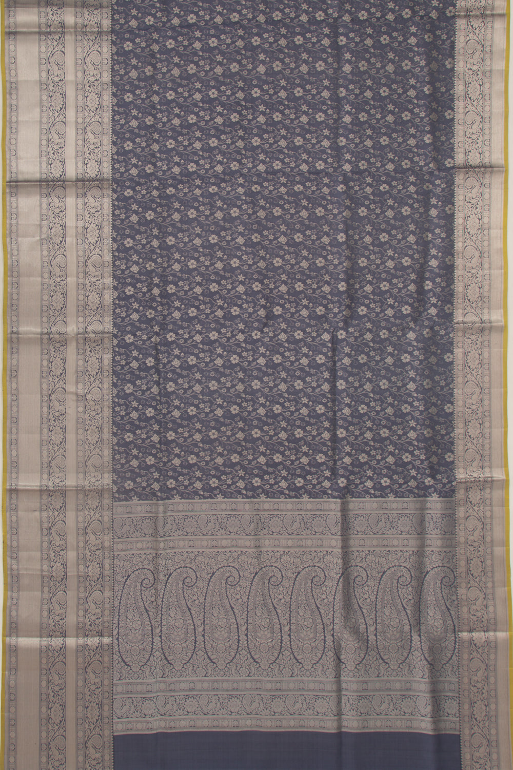 Taranga Kanchi Silk Brocade Grey Saree