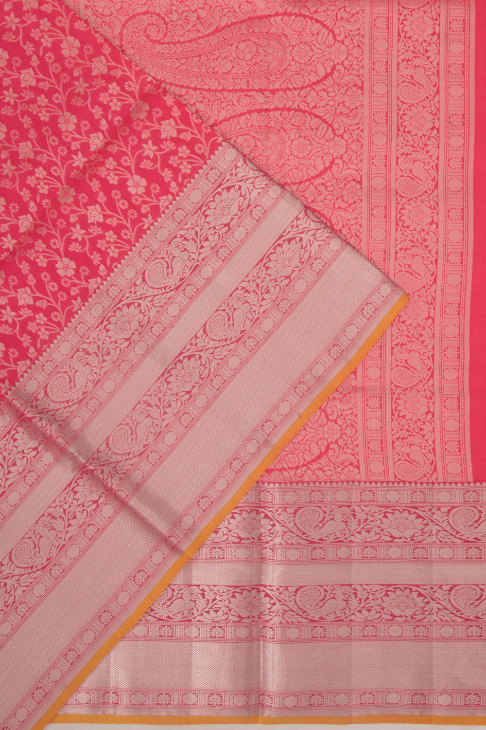 Taranga Kanchi Silk Brocade Pink Saree