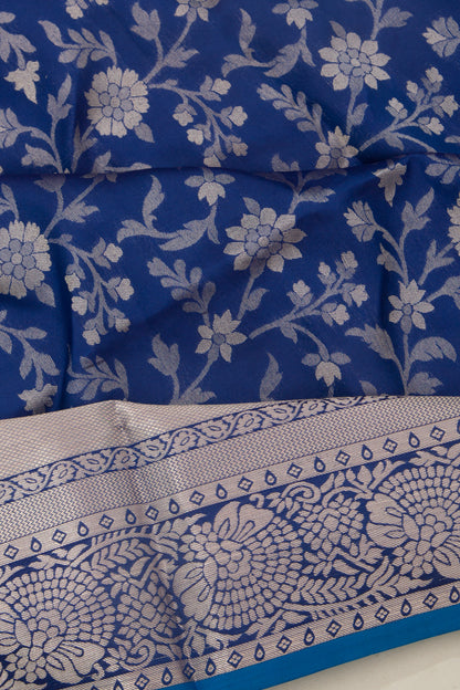 Taranga Kanchi Silk Jaal Dark Blue Saree